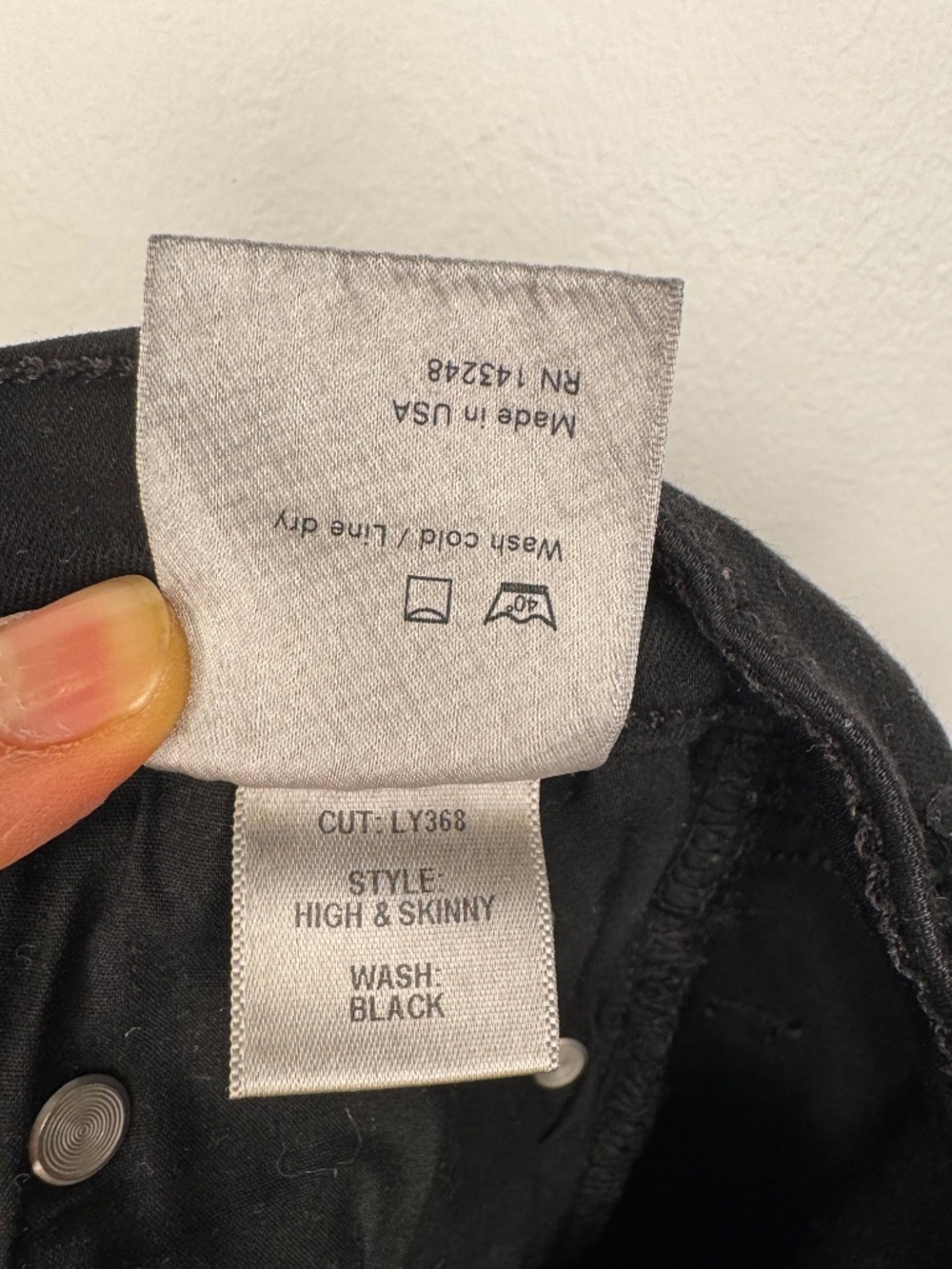 Reformation High & Skinny Stretch Jean Black Size 23 (High Rise, Super Stretch) - Picture 7 of 16